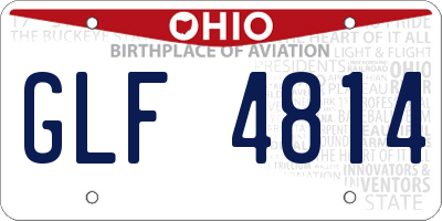 OH license plate GLF4814