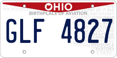 OH license plate GLF4827