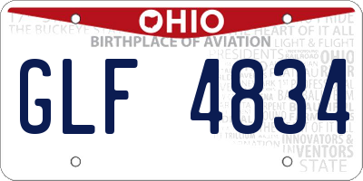 OH license plate GLF4834