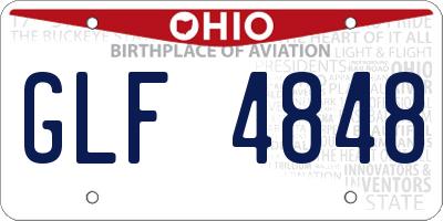 OH license plate GLF4848