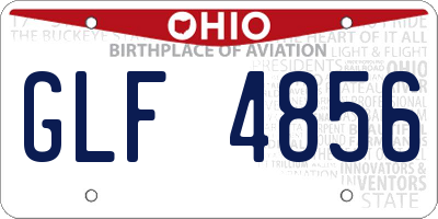 OH license plate GLF4856