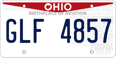 OH license plate GLF4857
