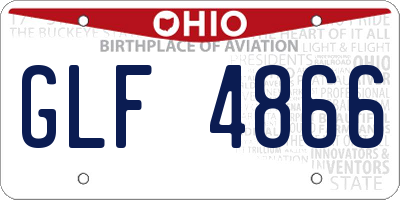 OH license plate GLF4866