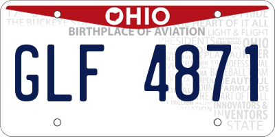OH license plate GLF4871