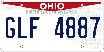 OH license plate GLF4887