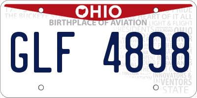 OH license plate GLF4898
