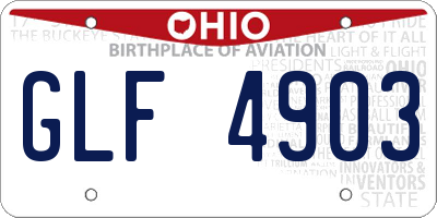 OH license plate GLF4903