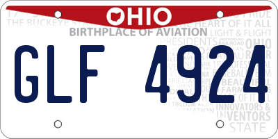 OH license plate GLF4924