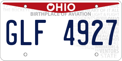 OH license plate GLF4927