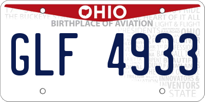 OH license plate GLF4933