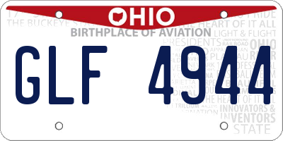 OH license plate GLF4944
