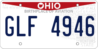 OH license plate GLF4946