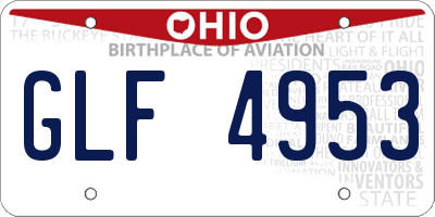 OH license plate GLF4953