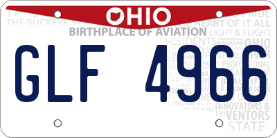 OH license plate GLF4966
