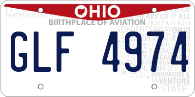OH license plate GLF4974