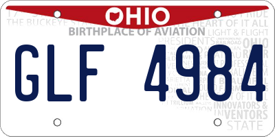 OH license plate GLF4984