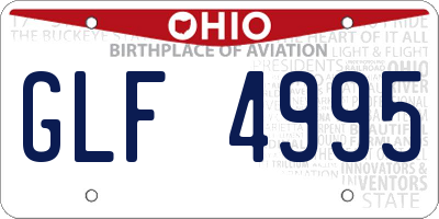 OH license plate GLF4995