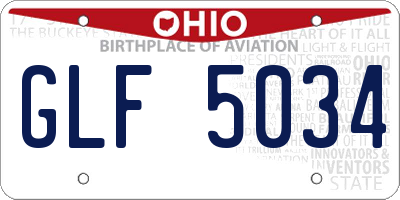 OH license plate GLF5034