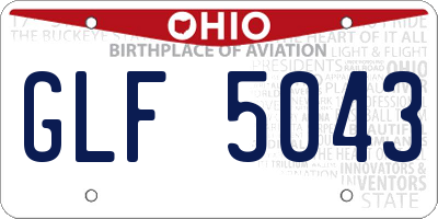 OH license plate GLF5043