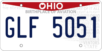 OH license plate GLF5051