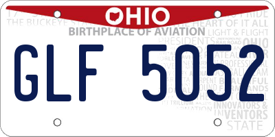 OH license plate GLF5052