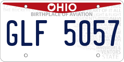 OH license plate GLF5057