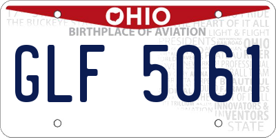 OH license plate GLF5061