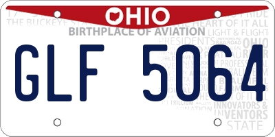 OH license plate GLF5064