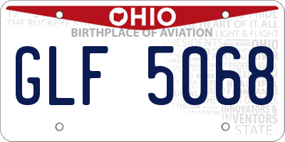 OH license plate GLF5068