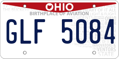 OH license plate GLF5084