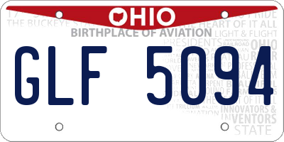 OH license plate GLF5094