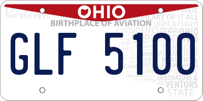 OH license plate GLF5100