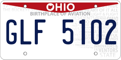 OH license plate GLF5102