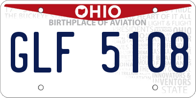 OH license plate GLF5108