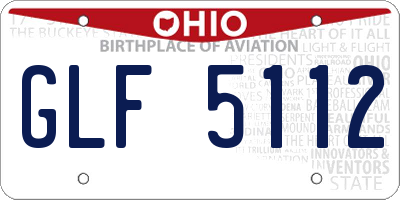 OH license plate GLF5112