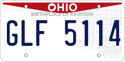 OH license plate GLF5114
