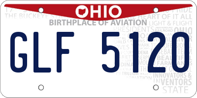 OH license plate GLF5120