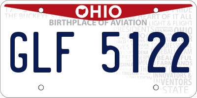 OH license plate GLF5122