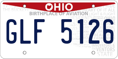 OH license plate GLF5126
