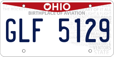OH license plate GLF5129