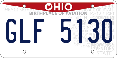 OH license plate GLF5130
