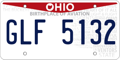 OH license plate GLF5132