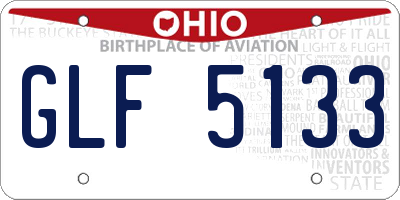 OH license plate GLF5133