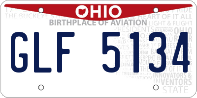 OH license plate GLF5134