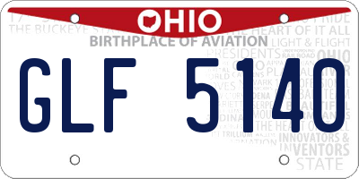OH license plate GLF5140