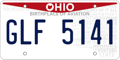 OH license plate GLF5141