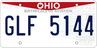 OH license plate GLF5144
