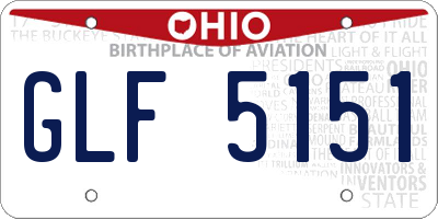 OH license plate GLF5151