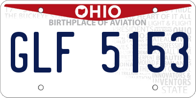 OH license plate GLF5153
