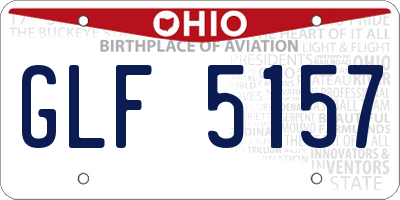 OH license plate GLF5157